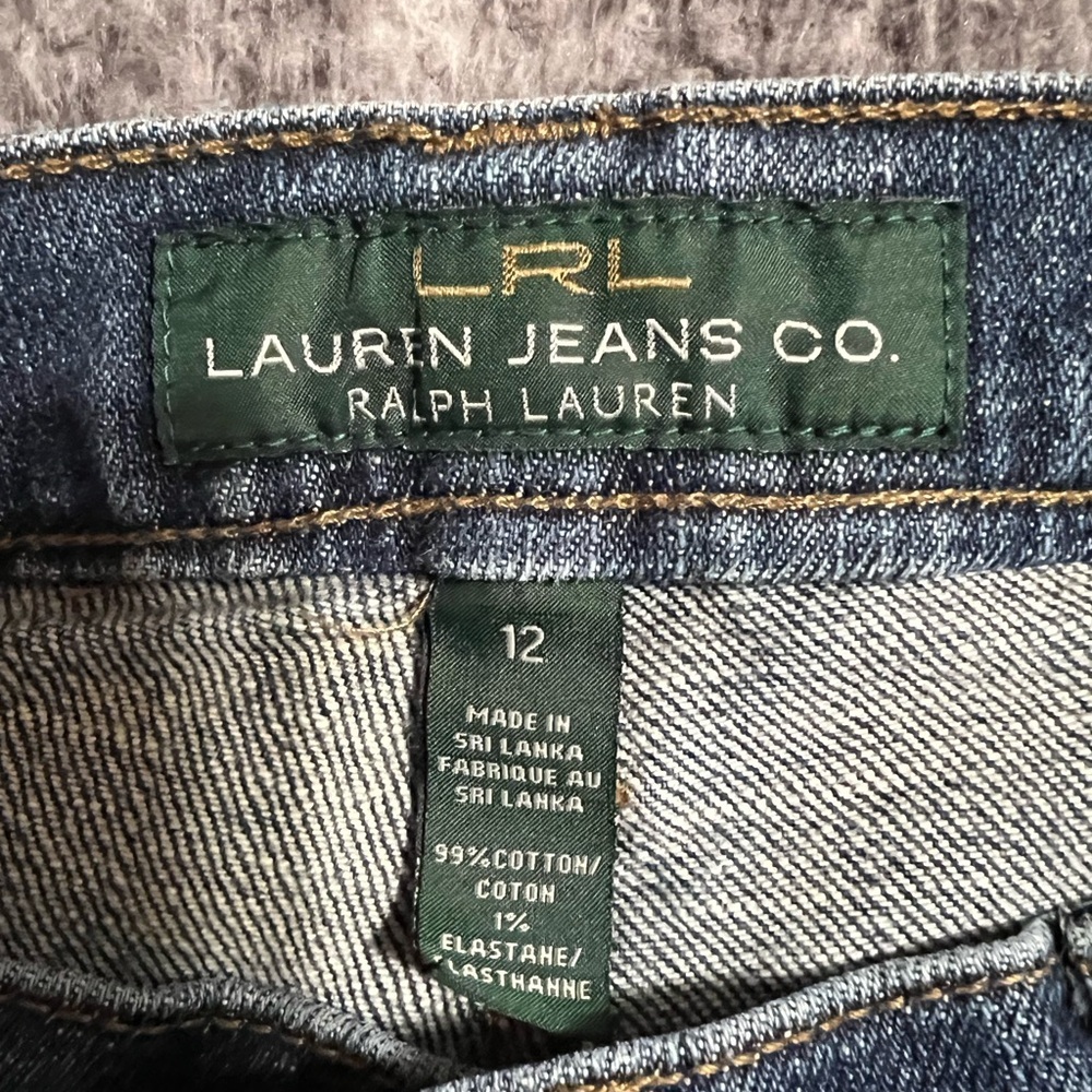 Ralph Lauren Blue Flare Wide Leg Jeans - Picture 2 of 4